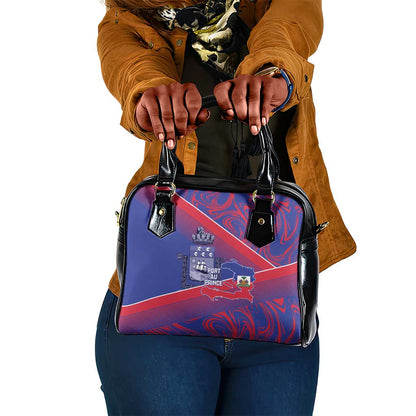 Port-au-Prince Afro-Haitians Shoulder Handbag Ayiti Map Pòtoprens Flag Color - African Pride