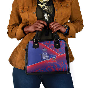 Port-au-Prince Afro-Haitians Shoulder Handbag Ayiti Map Pòtoprens Flag Color - African Pride