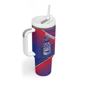 Port-au-Prince Afro-Haitians Tumbler With Handle Ayiti Map Pòtoprens Flag Color - African Pride