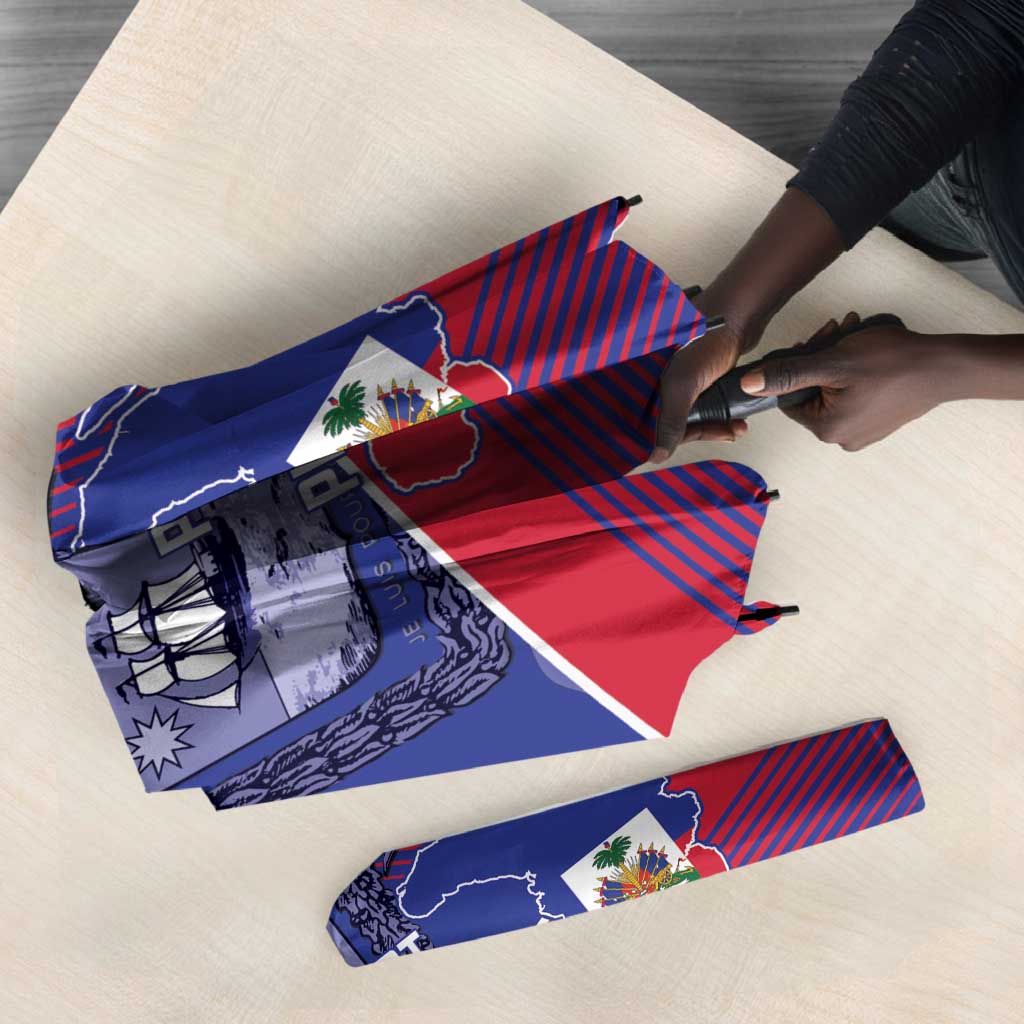 Port-au-Prince Afro-Haitians Umbrella Ayiti Map Pòtoprens Flag Color - African Pride
