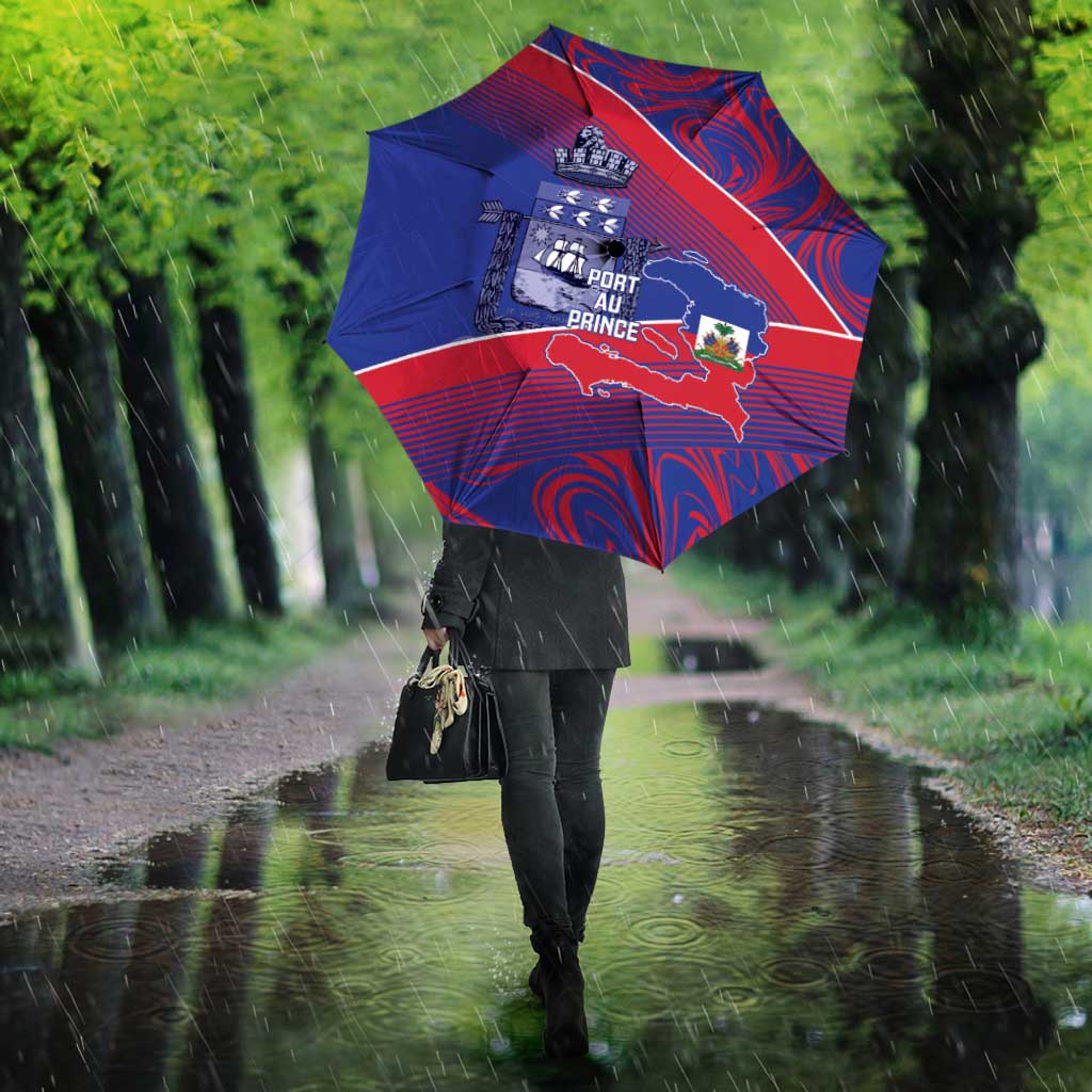 Port-au-Prince Afro-Haitians Umbrella Ayiti Map Pòtoprens Flag Color - African Pride