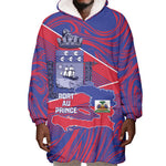 Port-au-Prince Afro-Haitians Wearable Blanket Hoodie Ayiti Map Pòtoprens Flag Color - African Pride