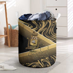 Port-au-Prince Afro-Haitians Laundry Basket Ayiti Map Pòtoprens Gold Color - African Pride
