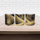 Port-au-Prince Afro-Haitians Ceramic Mug Ayiti Map Pòtoprens Gold Color - African Pride