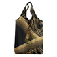 Port-au-Prince Afro-Haitians Grocery Bag Ayiti Map Pòtoprens Gold Color - African Pride