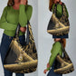 Port-au-Prince Afro-Haitians Grocery Bag Ayiti Map Pòtoprens Gold Color - African Pride