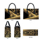 Port-au-Prince Afro-Haitians Leather Bag Ayiti Map Pòtoprens Gold Color - African Pride
