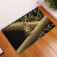 Port-au-Prince Afro-Haitians Rubber Doormat Ayiti Map Pòtoprens Gold Color - African Pride