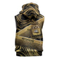 Port-au-Prince Afro-Haitians Sleeveless Zip Hoodie Ayiti Map Pòtoprens Gold Color - African Pride