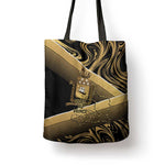 Port-au-Prince Afro-Haitians Tote Bag Ayiti Map Pòtoprens Gold Color - African Pride