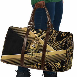 Port-au-Prince Afro-Haitians Travel Bag Ayiti Map Pòtoprens Gold Color - African Pride