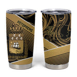 Port-au-Prince Afro-Haitians Tumbler Cup Ayiti Map Pòtoprens Gold Color - African Pride
