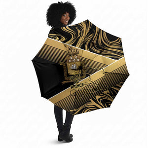 Port-au-Prince Afro-Haitians Umbrella Ayiti Map Pòtoprens Gold Color - African Pride