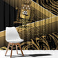 Port-au-Prince Afro-Haitians Window Curtain Ayiti Map Pòtoprens Gold Color - African Pride