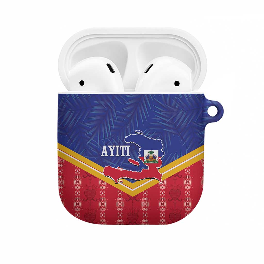 Afro-Haitians AirPods Case Proud Ayiti Veve Vodou Royal Palm Leaves - African Pride