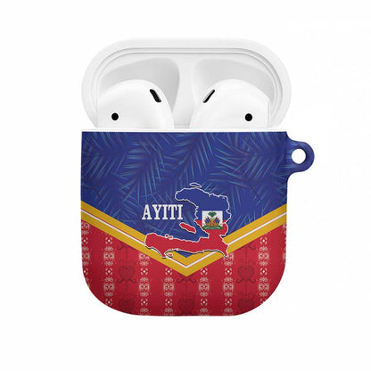 Afro-Haitians AirPods Case Proud Ayiti Veve Vodou Royal Palm Leaves - African Pride