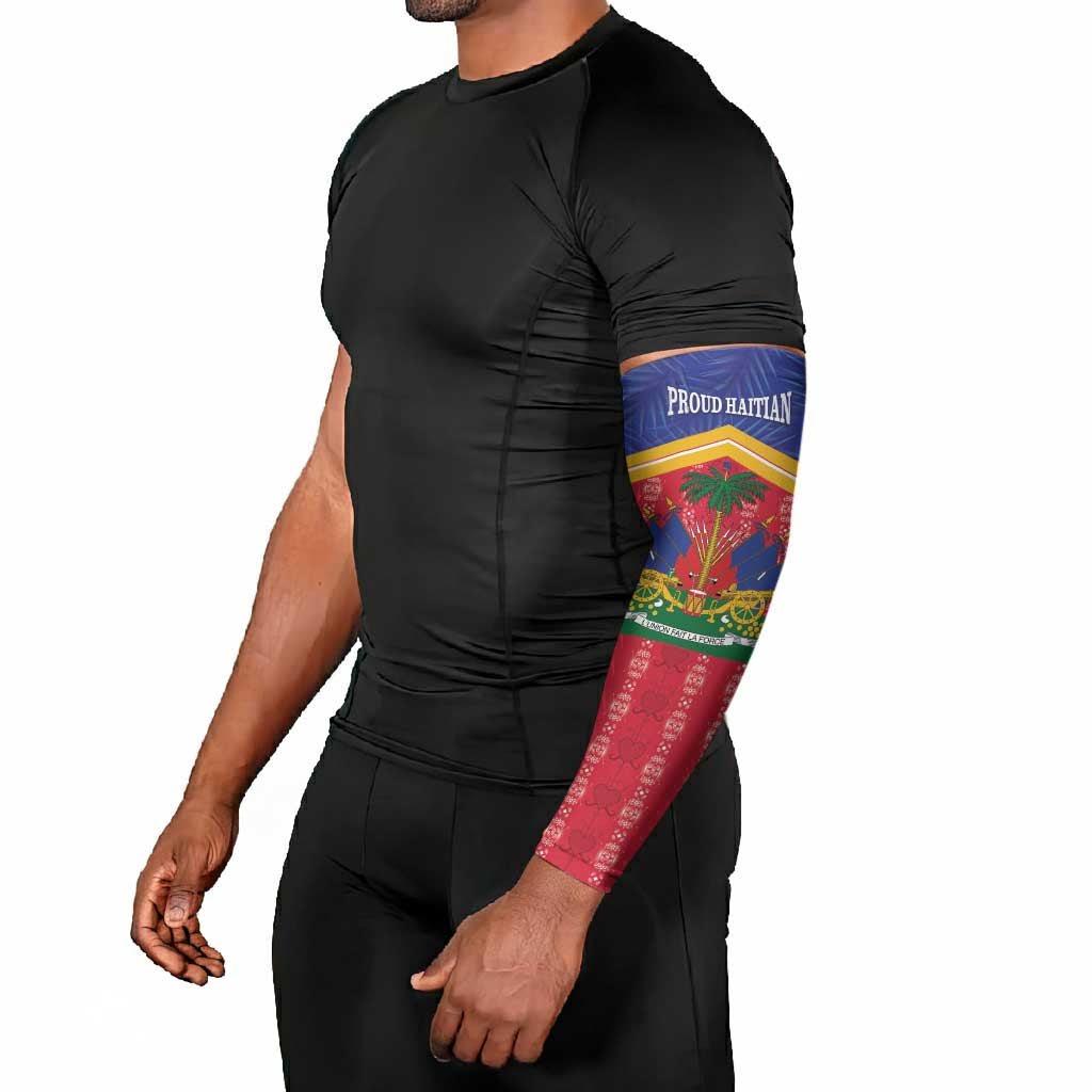 Afro-Haitians Arm Sleeves Proud Ayiti Veve Vodou Royal Palm Leaves - African Pride