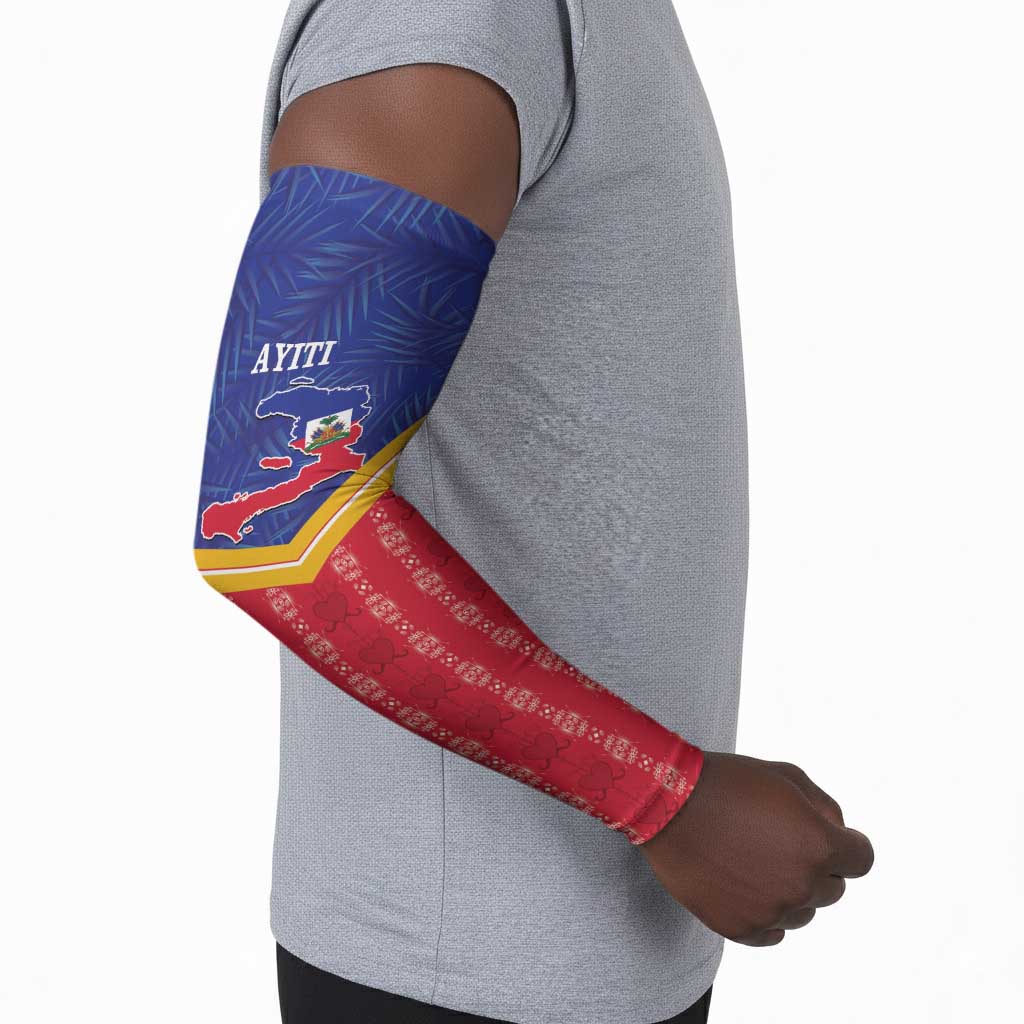 Afro-Haitians Arm Sleeves Proud Ayiti Veve Vodou Royal Palm Leaves - African Pride