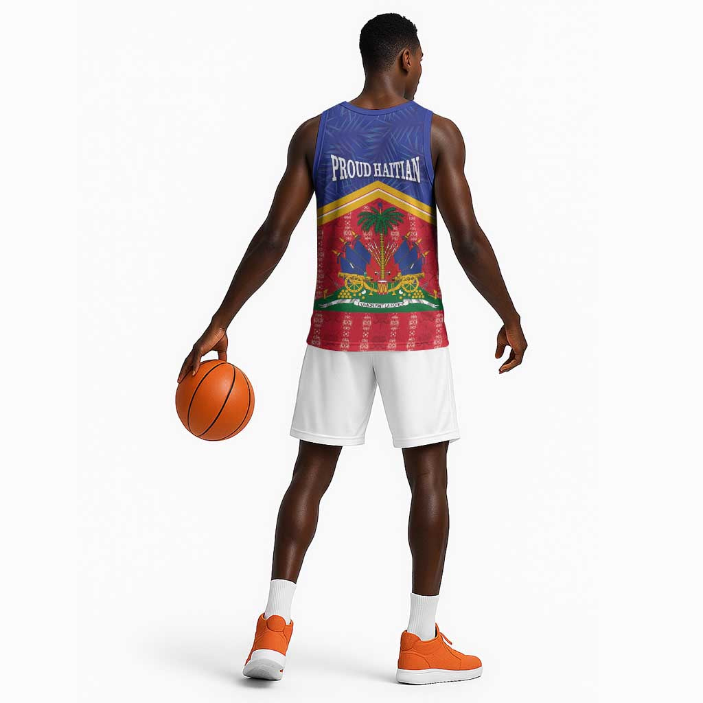 Afro-Haitians Basketball Jersey Proud Ayiti Veve Vodou Royal Palm Leaves - African Pride