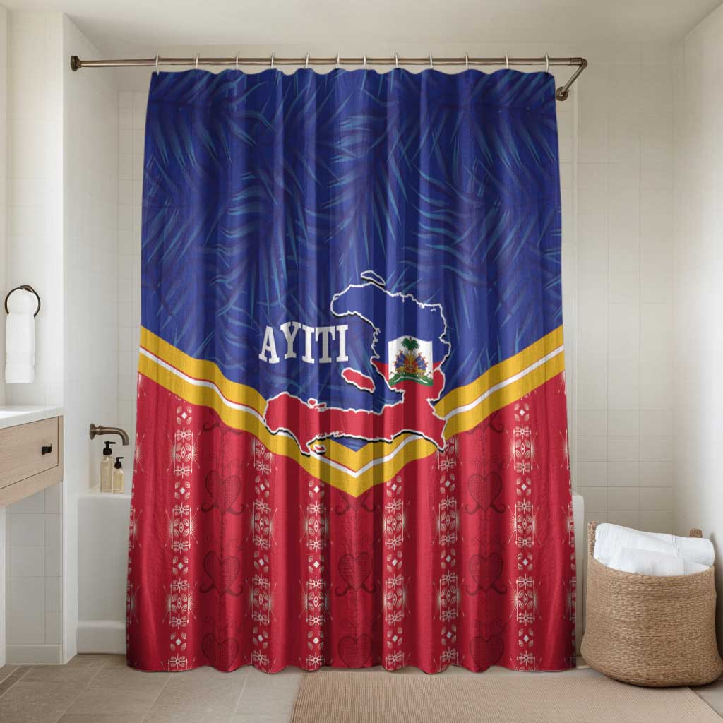 Afro-Haitians Bathroom Set Proud Ayiti Veve Vodou Royal Palm Leaves - African Pride