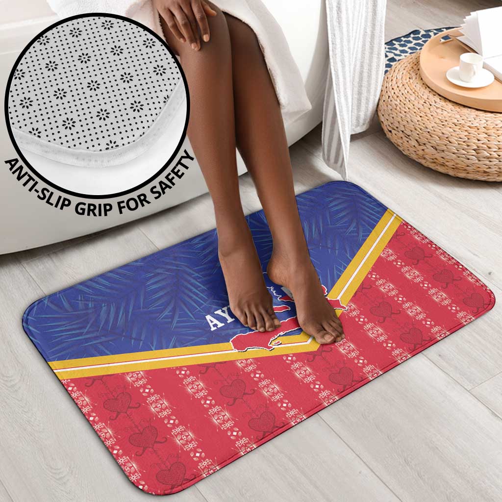 Afro-Haitians Bathroom Set Proud Ayiti Veve Vodou Royal Palm Leaves - African Pride