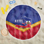 Afro-Haitians Beach Blanket Proud Ayiti Veve Vodou Royal Palm Leaves - African Pride