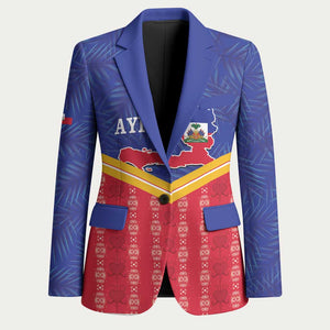 Afro-Haitians Blazer Proud Ayiti Veve Vodou Royal Palm Leaves - African Pride