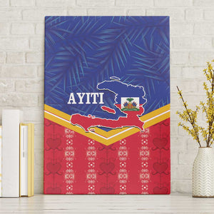 Afro-Haitians Canvas Wall Art Proud Ayiti Veve Vodou Royal Palm Leaves - African Pride