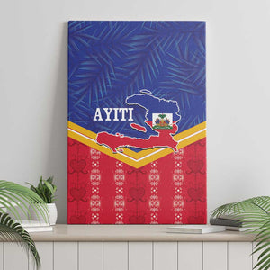 Afro-Haitians Canvas Wall Art Proud Ayiti Veve Vodou Royal Palm Leaves - African Pride