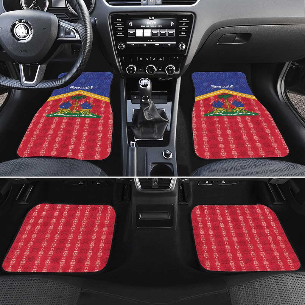 Afro-Haitians Car Mats Proud Ayiti Veve Vodou Royal Palm Leaves - African Pride