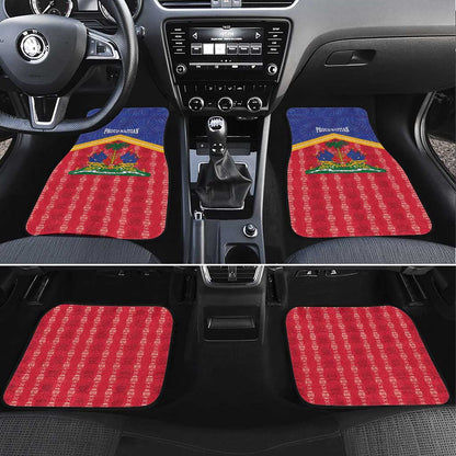 Afro-Haitians Car Mats Proud Ayiti Veve Vodou Royal Palm Leaves - African Pride