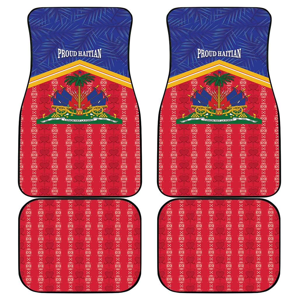 Afro-Haitians Car Mats Proud Ayiti Veve Vodou Royal Palm Leaves - African Pride