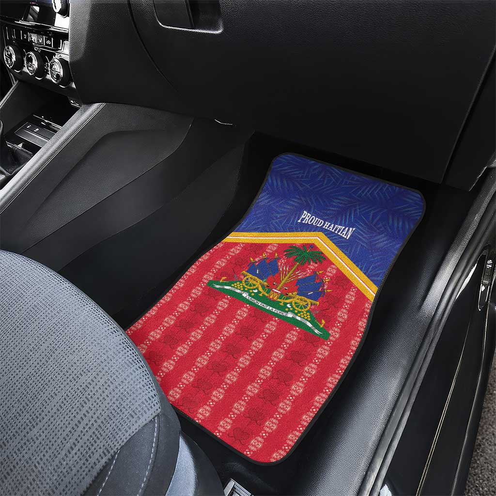Afro-Haitians Car Mats Proud Ayiti Veve Vodou Royal Palm Leaves - African Pride