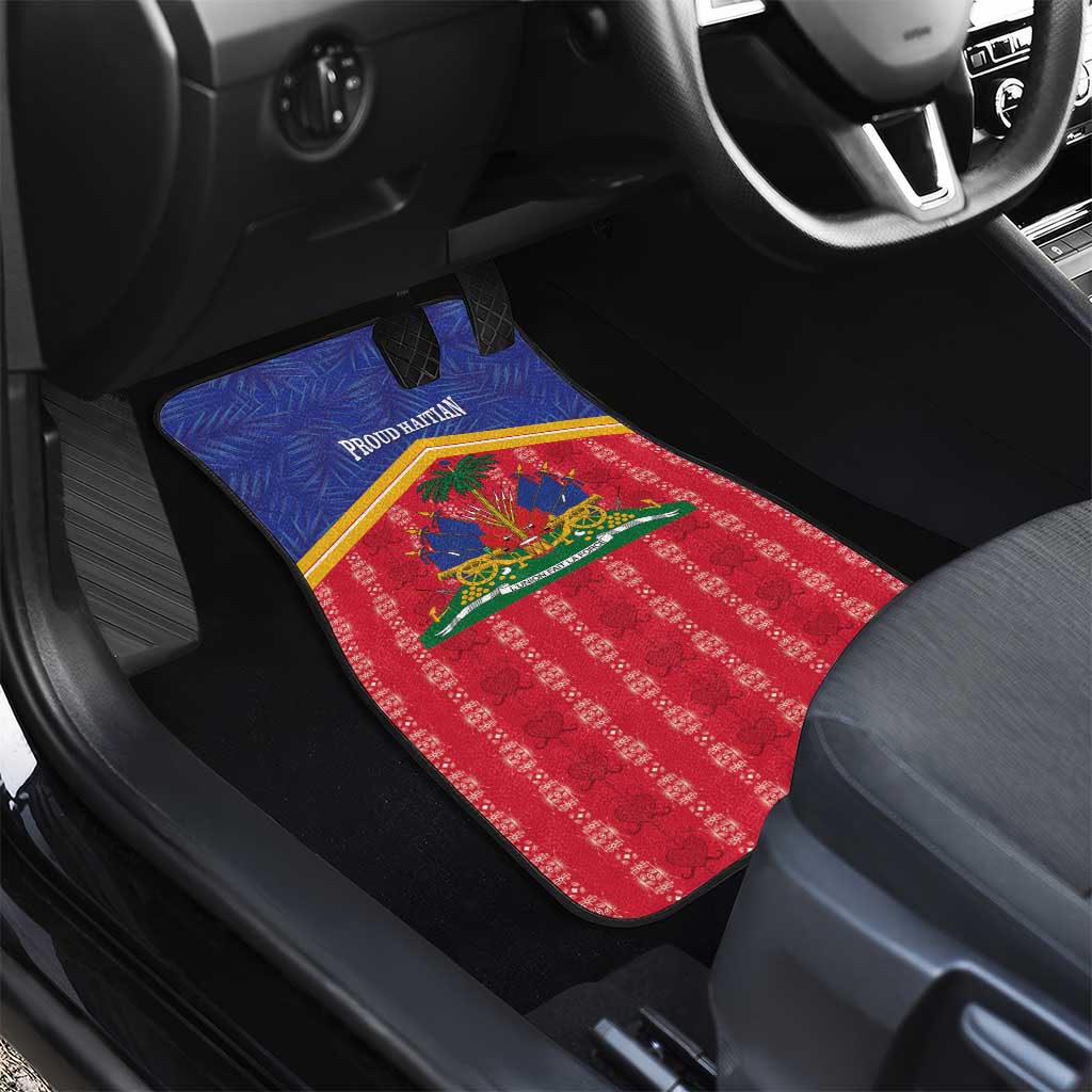 Afro-Haitians Car Mats Proud Ayiti Veve Vodou Royal Palm Leaves - African Pride