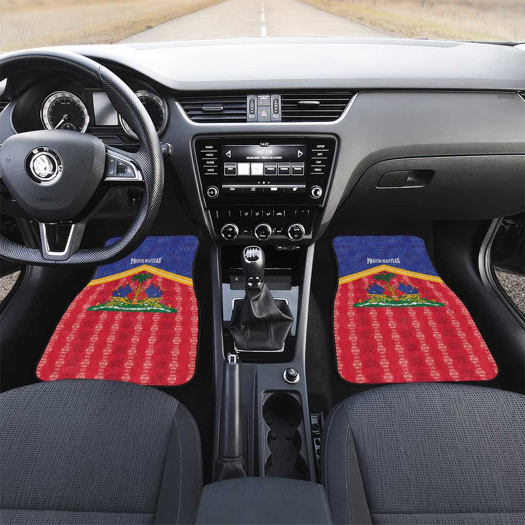 Afro-Haitians Car Mats Proud Ayiti Veve Vodou Royal Palm Leaves - African Pride