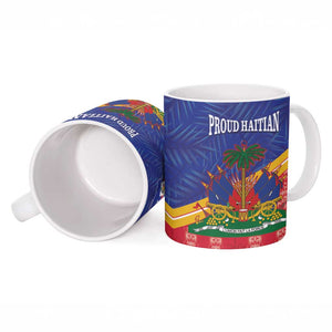 Afro-Haitians Ceramic Mug Proud Ayiti Veve Vodou Royal Palm Leaves - African Pride