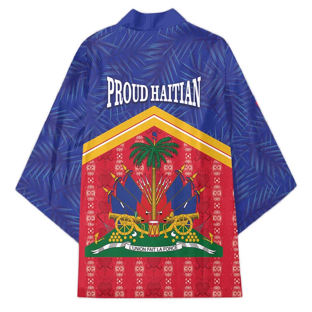 Afro-Haitians Kimono Proud Ayiti Veve Vodou Royal Palm Leaves - African Pride