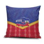 Afro-Haitians Pillow Cover Proud Ayiti Veve Vodou Royal Palm Leaves - African Pride