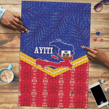 Afro-Haitians Puzzle Proud Ayiti Veve Vodou Royal Palm Leaves - African Pride