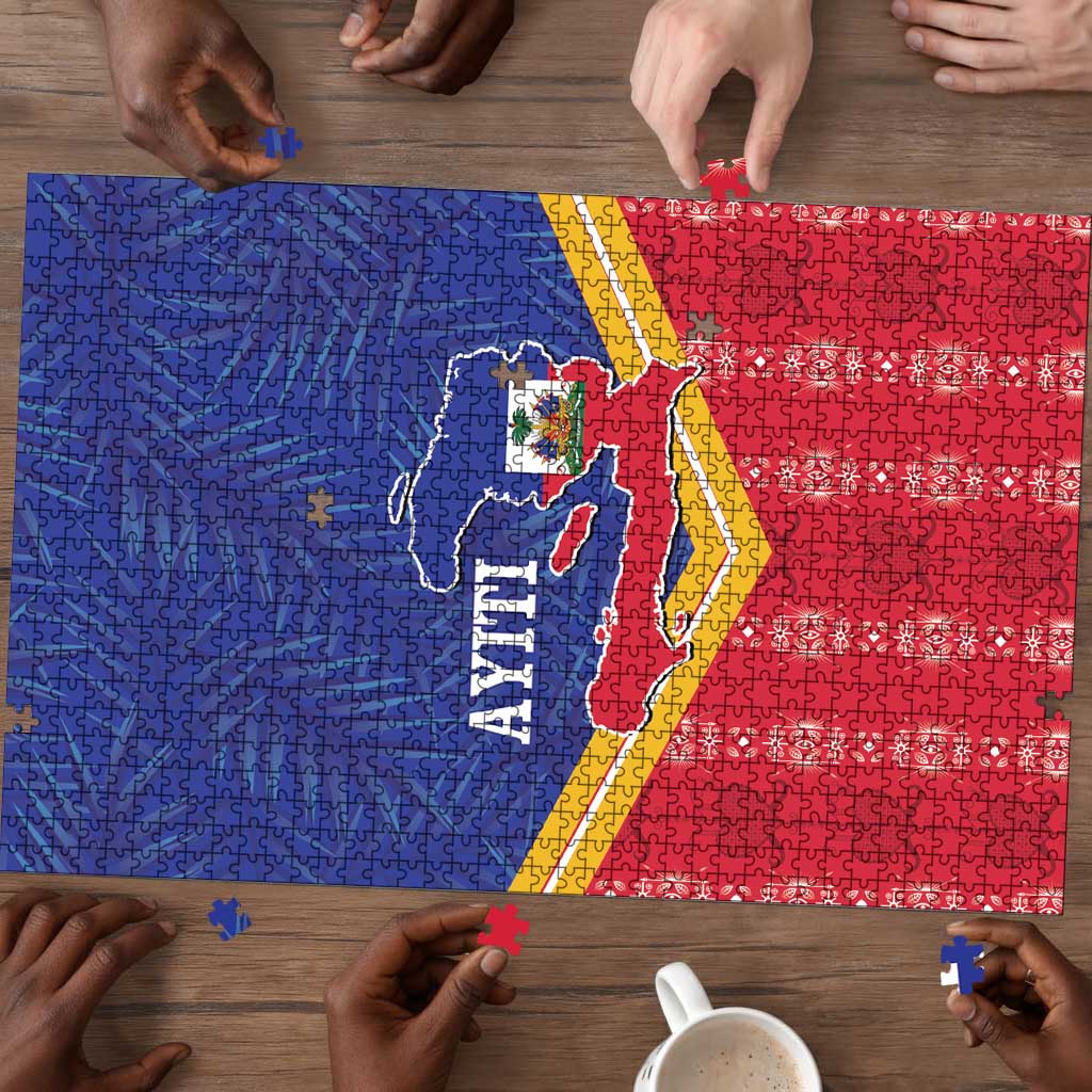 Afro-Haitians Puzzle Proud Ayiti Veve Vodou Royal Palm Leaves - African Pride