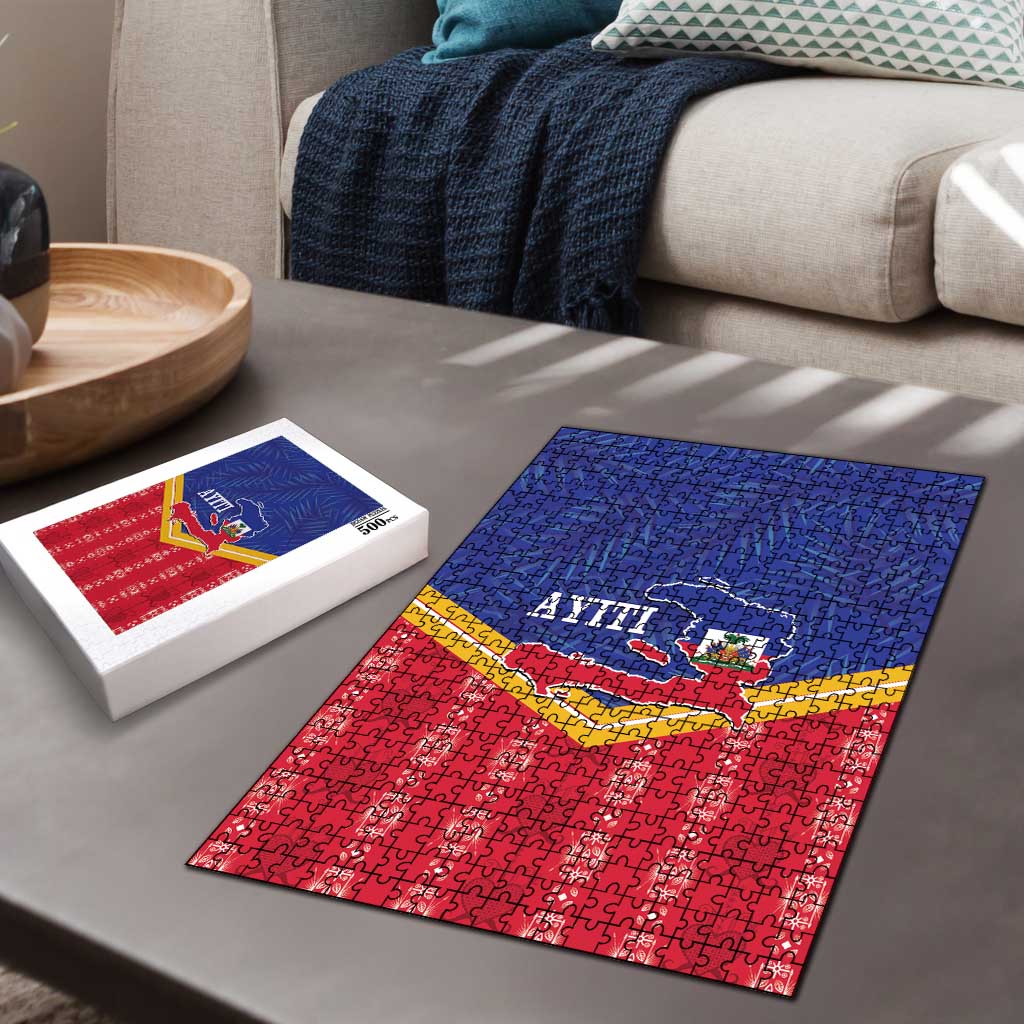Afro-Haitians Puzzle Proud Ayiti Veve Vodou Royal Palm Leaves - African Pride