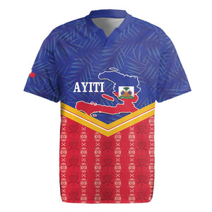 Afro-Haitians Rugby Jersey Proud Ayiti Veve Vodou Royal Palm Leaves LT14