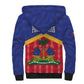 Afro-Haitians Sherpa Hoodie Proud Ayiti Veve Vodou Royal Palm Leaves - African Pride