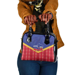 Afro-Haitians Shoulder Handbag Proud Ayiti Veve Vodou Royal Palm Leaves - African Pride
