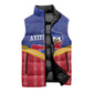 Afro-Haitians Sleeveless Puffer Jacket Proud Ayiti Veve Vodou Royal Palm Leaves - African Pride
