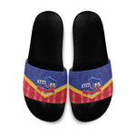 Afro-Haitians Slide Sandals Proud Ayiti Veve Vodou Royal Palm Leaves - African Pride