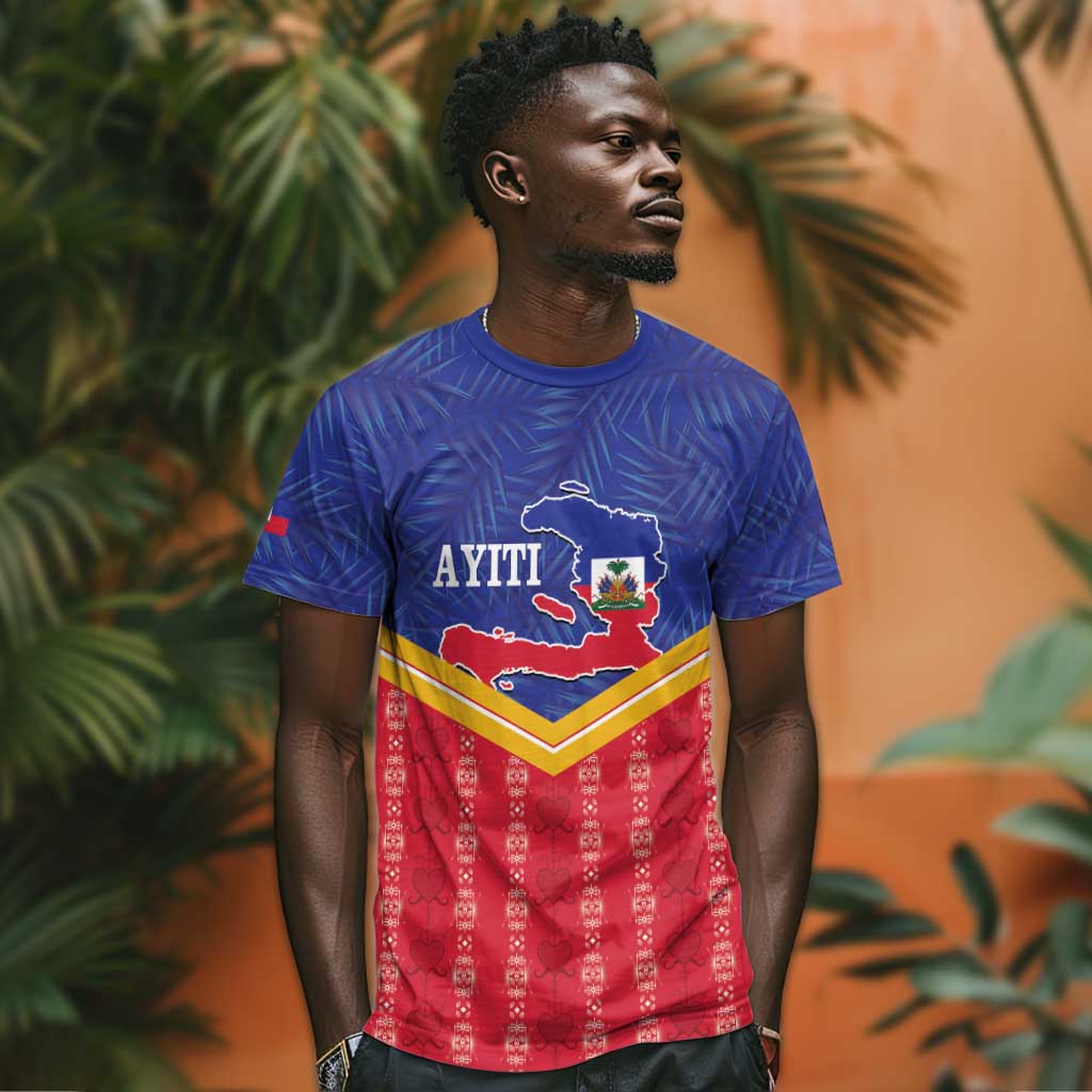 Afro-Haitians T shirt Proud Ayiti Veve Vodou Royal Palm Leaves LT14
