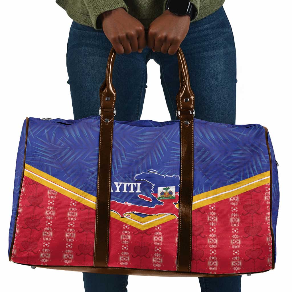 Afro-Haitians Travel Bag Proud Ayiti Veve Vodou Royal Palm Leaves - African Pride