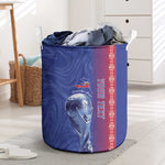 Custom Afro-Haiti Football Laundry Basket 2026 Grenadye Alaso Blue Version - African Pride