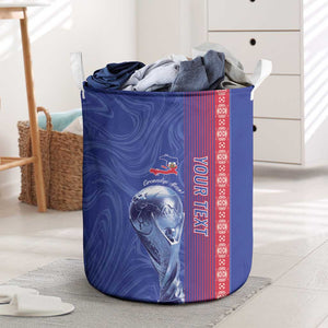 Custom Afro-Haiti Football Laundry Basket 2026 Grenadye Alaso Blue Version - African Pride